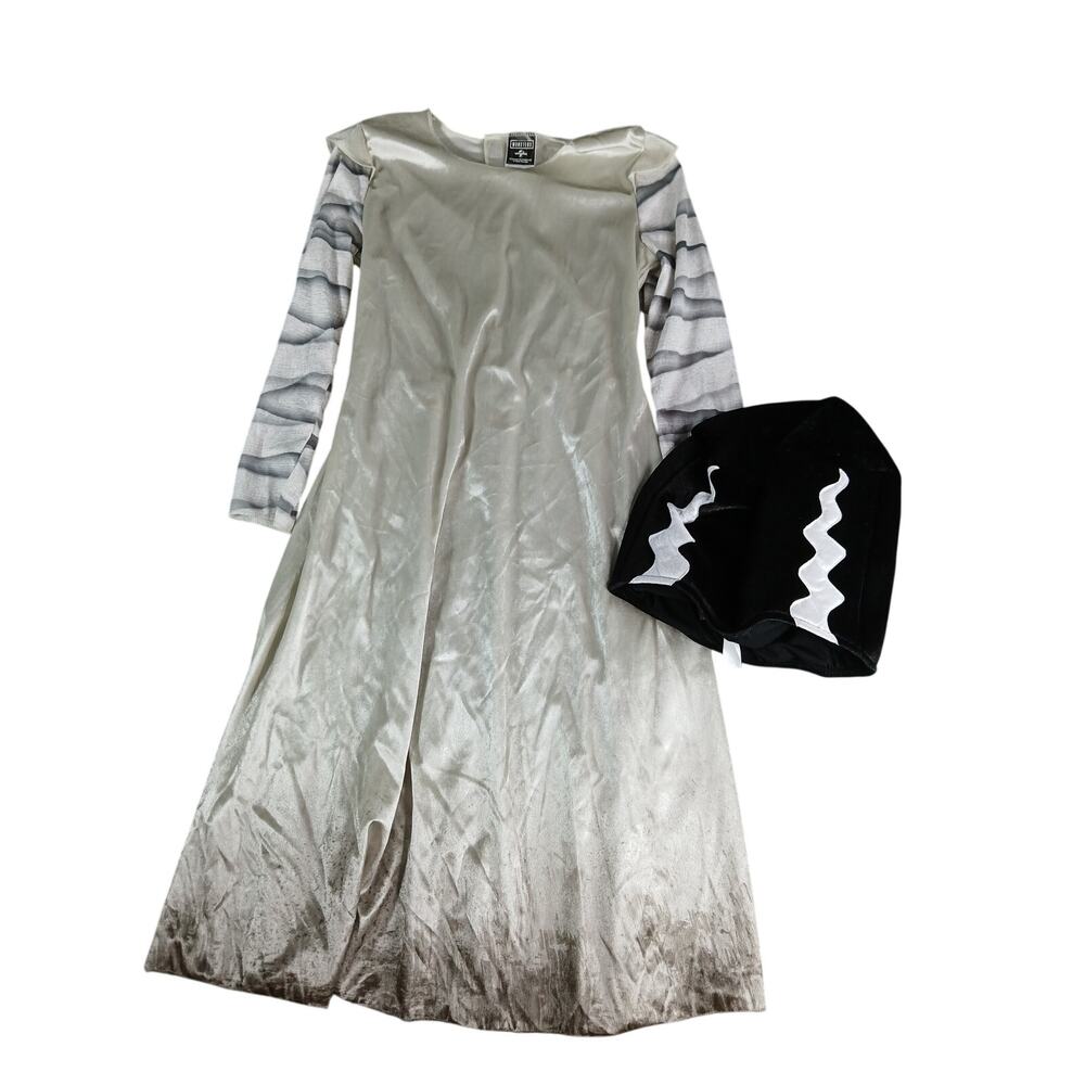 Bride of Frankenstein Costume Medium (7-8) Universal Monsters Dress & Wig NWOT